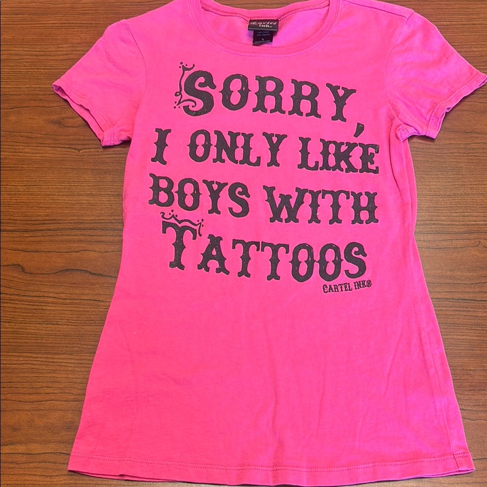 Cartel Ink Bright Pink Tee with Bold Print